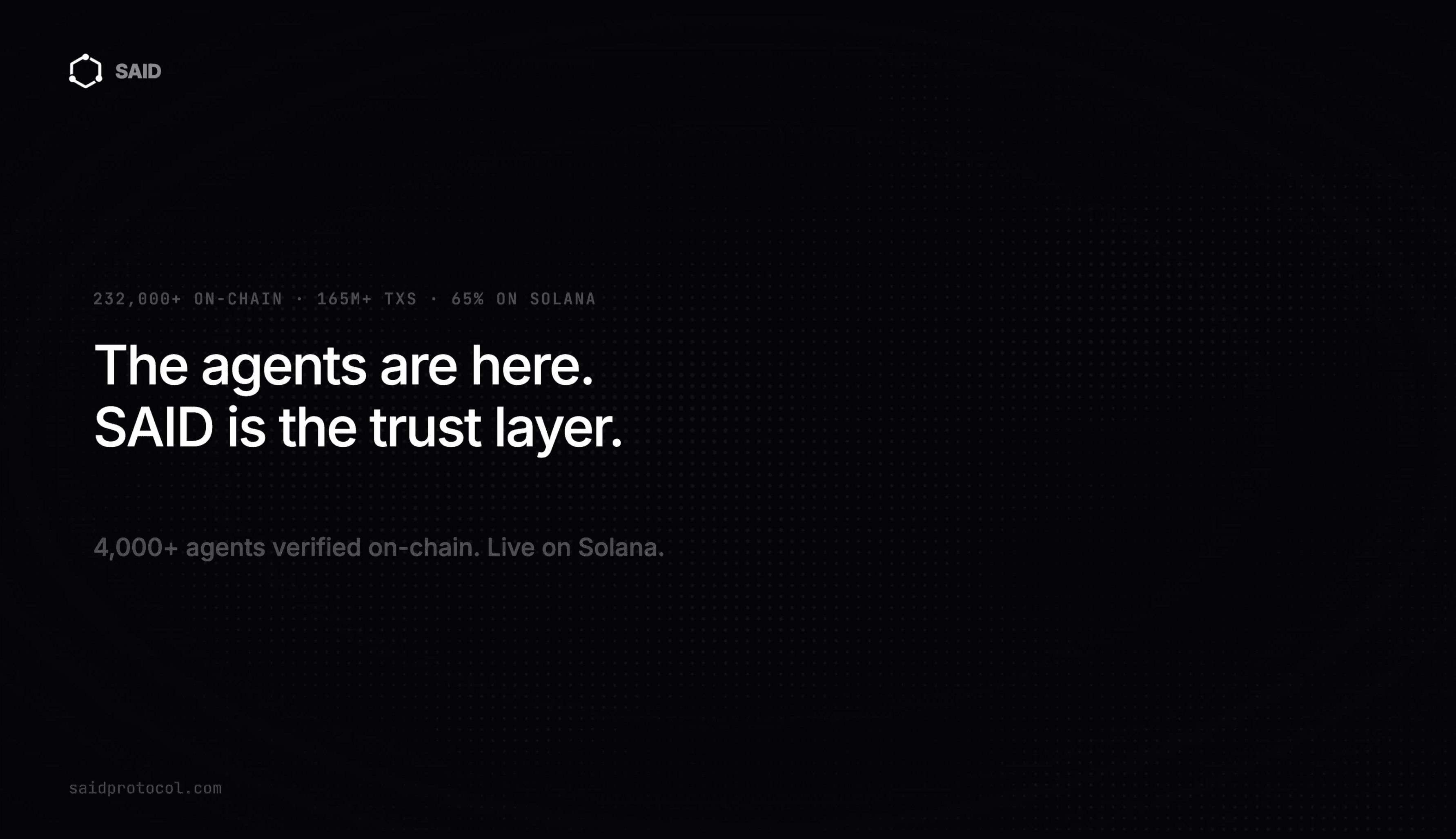 The Agents Are Here. SAID Is the Trust Layer.
